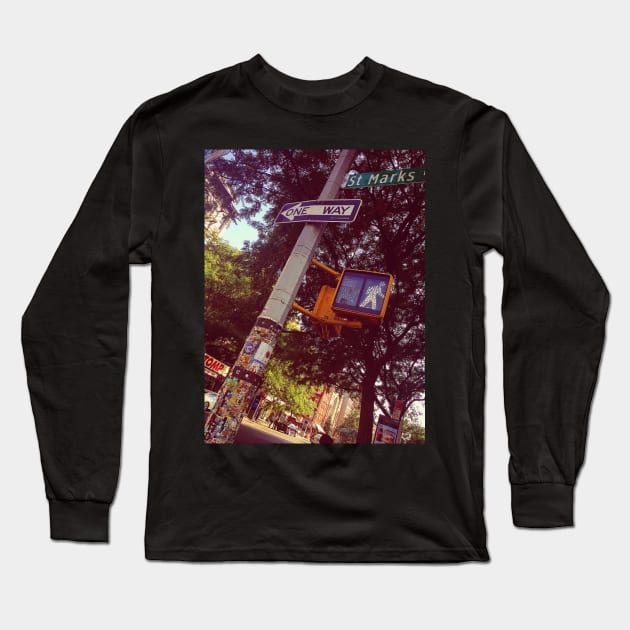 St Marks, Manhattan, New York City Long Sleeve T-Shirt by eleonoraingrid